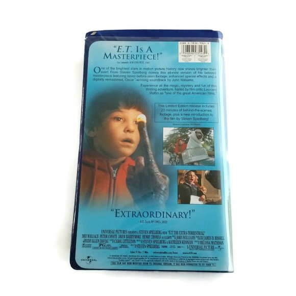 E.T. The Extra-Terrestrial VHS 20th Anniversary Limited Edition 2002 Clamshell - Picture 2 of 5